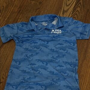 Blue Camouflage Polo Shirt